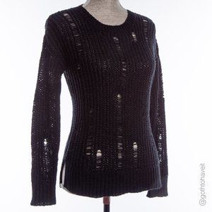 GUESS Women's Kayda Destroyed Sweater